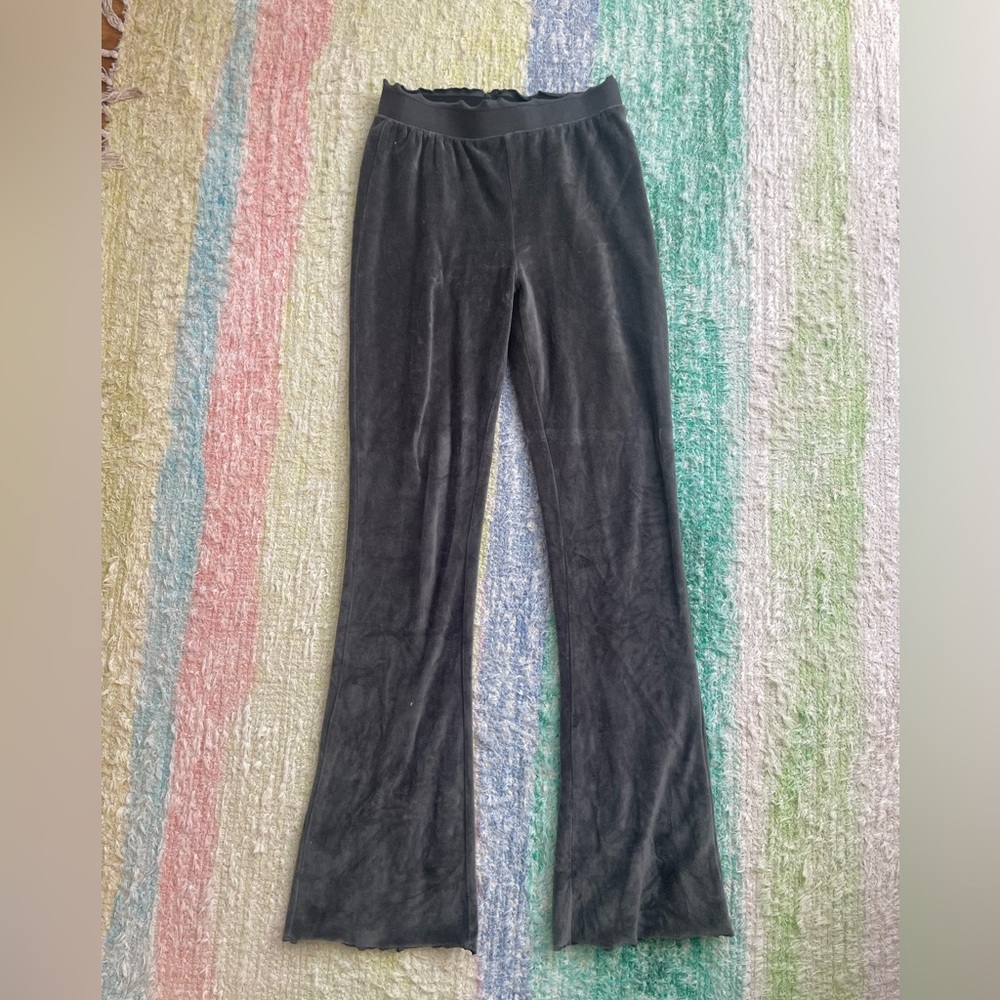 Out From Under Green/Gray Velour Pants